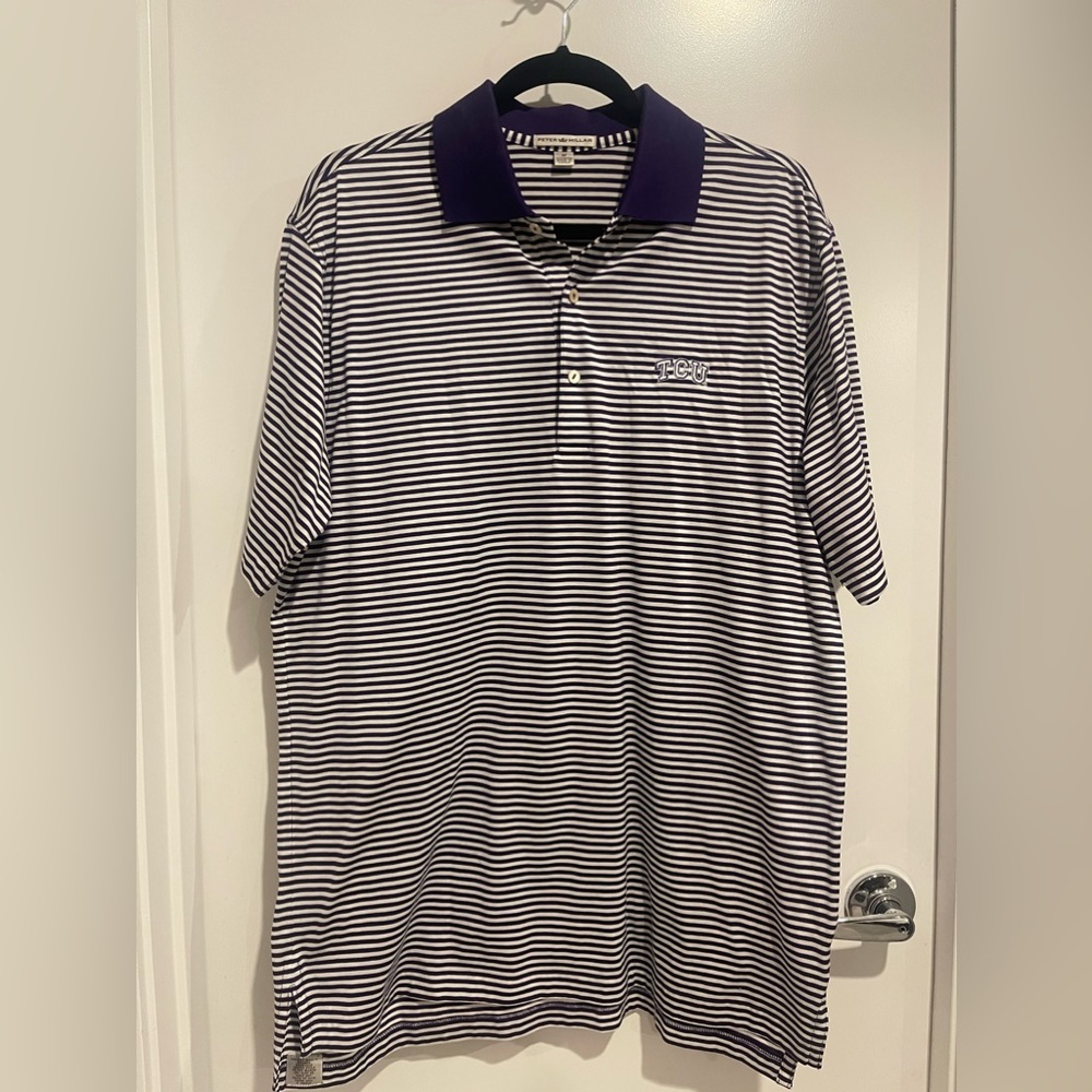 Texas Christian University - TCU Peter Millar Men’s Medium Collared Shirt